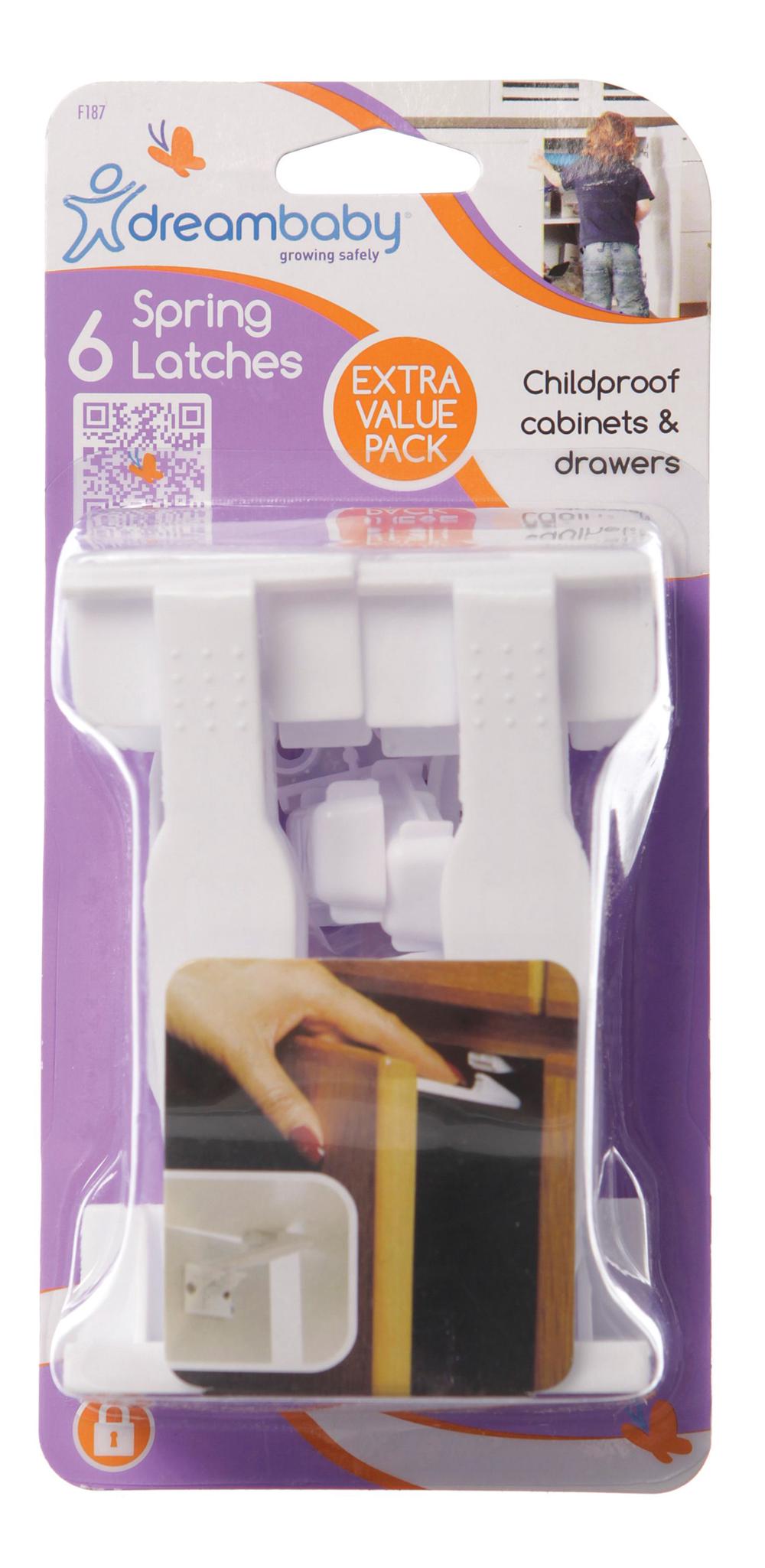 Dreambaby Spring Latches - 6 Pieces, 9312742301873