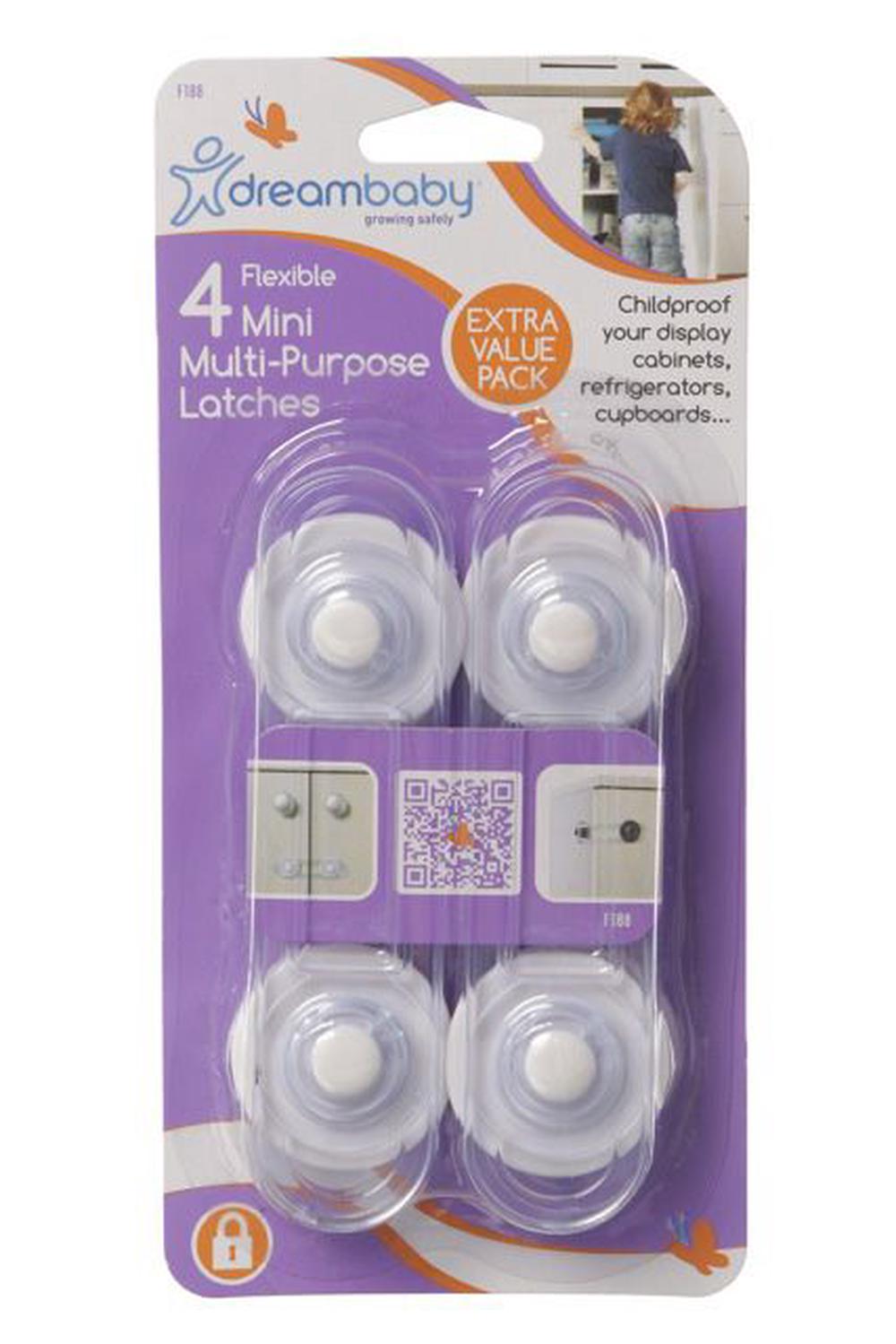Dreambaby Mini Multi-Purpose Latch - 4 Pieces, 9312742301880