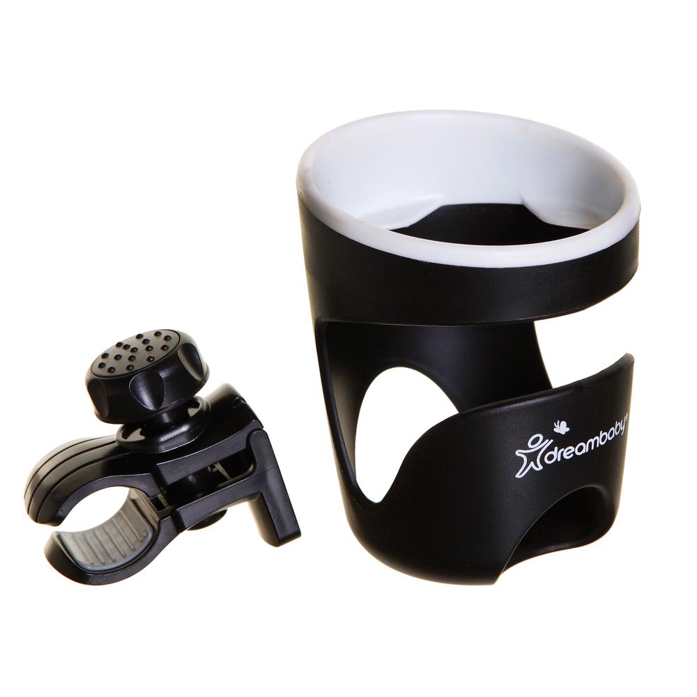Strollerbuddy Drink Holder (Black With Cream Trim), 9312742302986