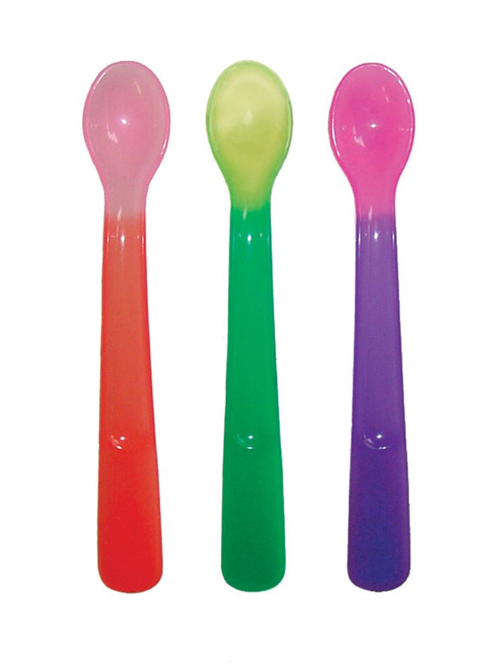 Heat Sensing Soft Tip Spoons, 3 Pack, 9312742305345