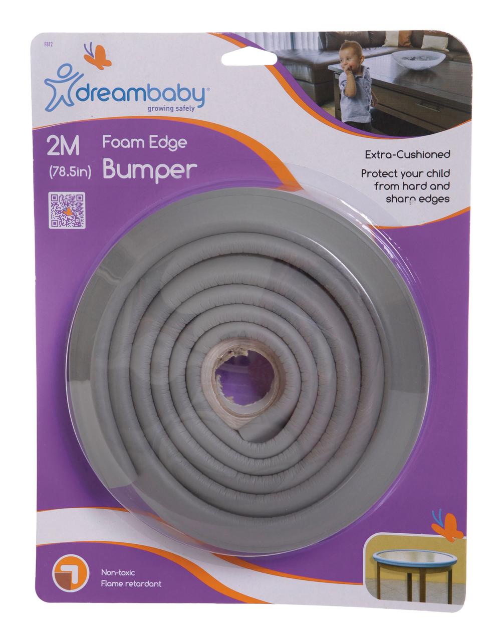 Pack of 3, Grey Dreambaby 40cm Foam Edge Bumpers
