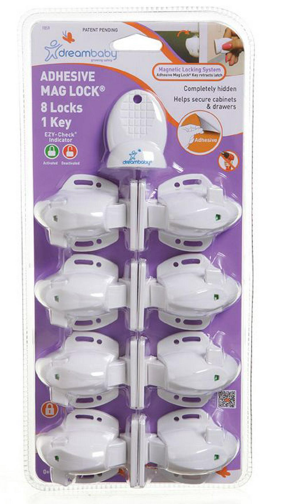 Adhesive Mag Lock 8 Locks & 1 Key, 9312742308599