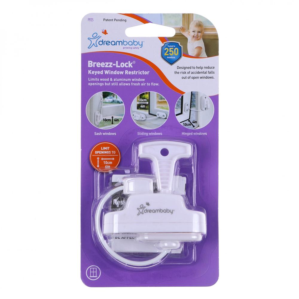 Breezz-Lock Keyed Baby Window Restrictor, 9312742309251