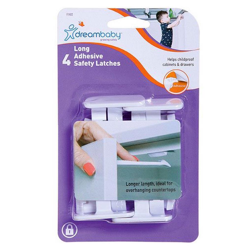 Long Adhesive Safety Latches, 4 Pack, 9312742314026
