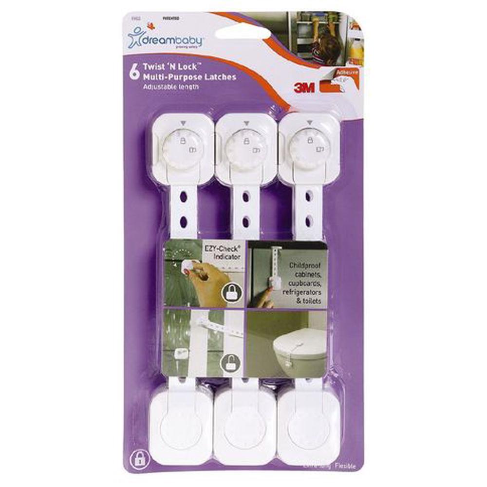 Twist 'N Lock Multi-purpose Latch, 2 Pack (White), 9312742314330