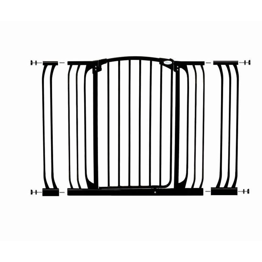 Chelsea Xtra Tall and Xtra Wide Security Gate & Extension Set (Black), 9312742379216