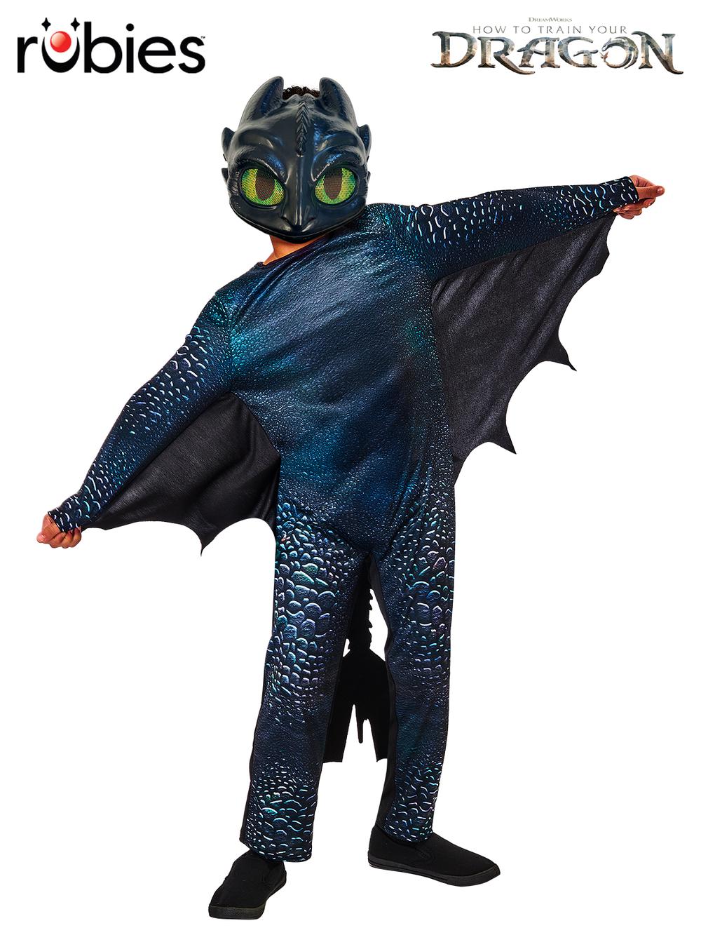 Rubbies Deerfield Toothless Night Fury Deluxe Costume, Child - 9-10 Years, 9312853086348