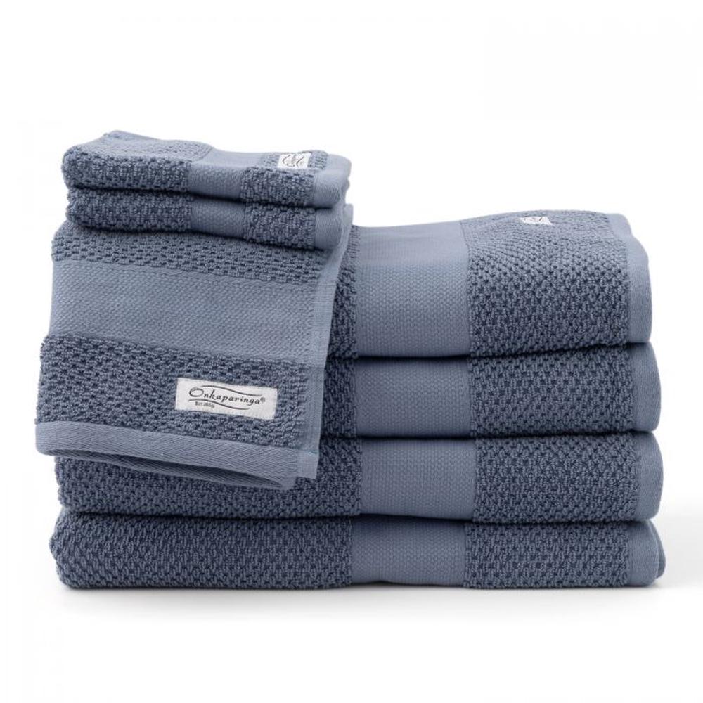 Onkaparinga Rivet Bath Towel, Set of 7 (Denim) Buy online at The Nile