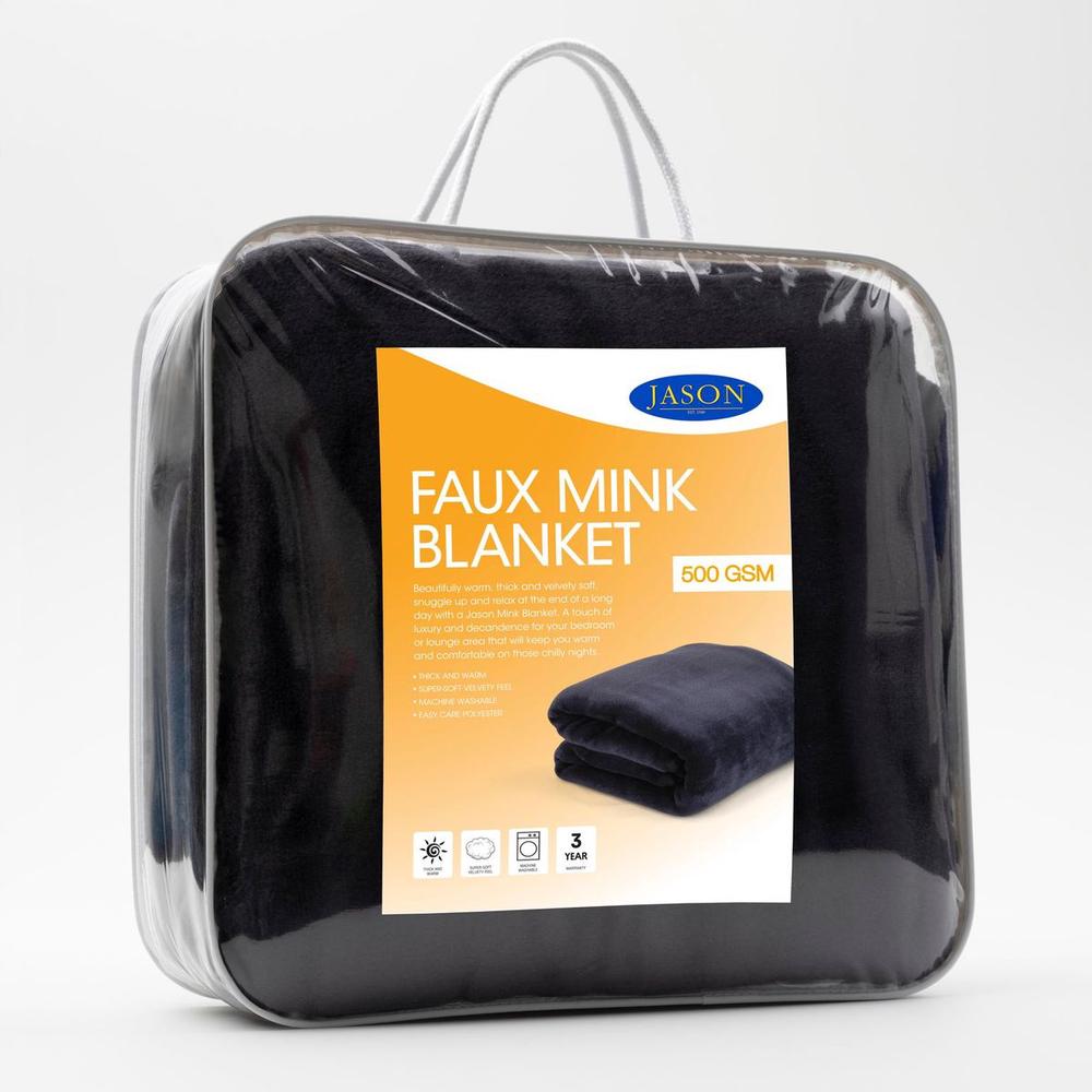 Jason Mink Blanket (Charcoal) Single Buy online at The Nile