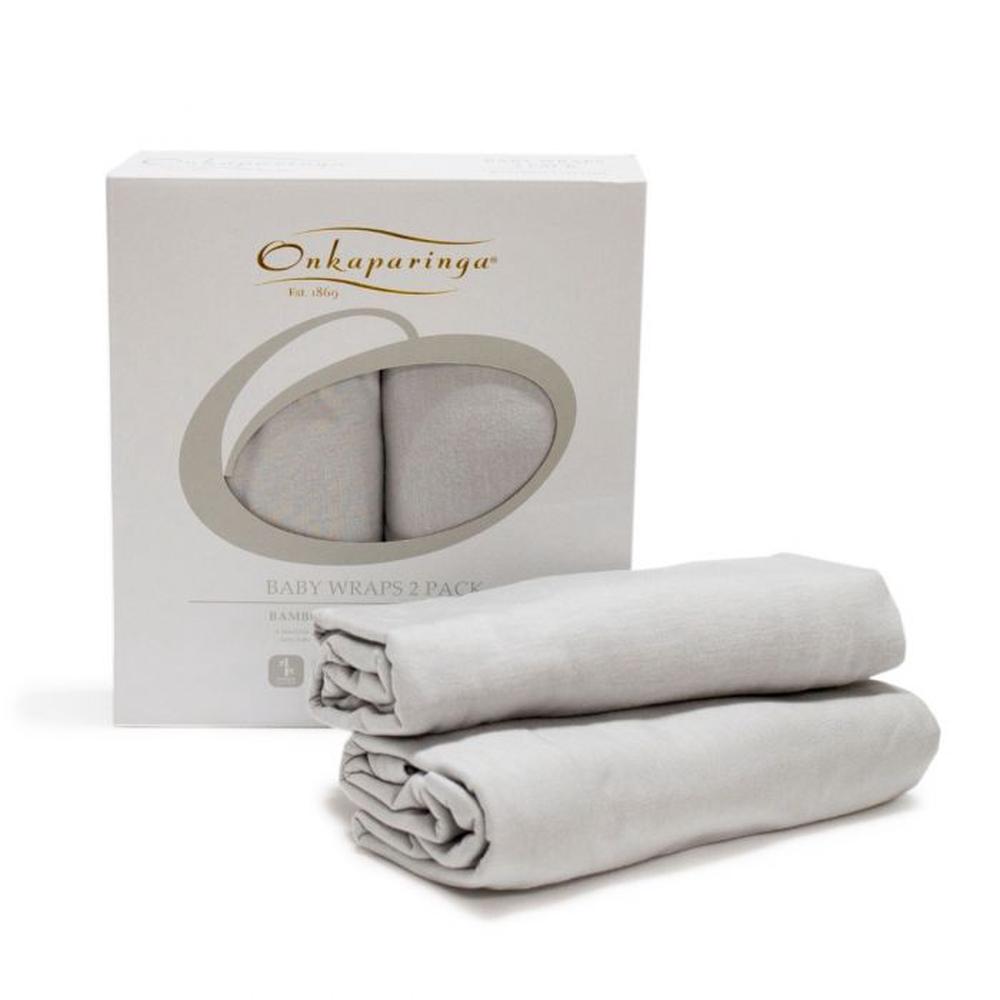 Bamboo Cotton Jersey Baby Wraps, Pack of 2 (Silver), 9313571142958