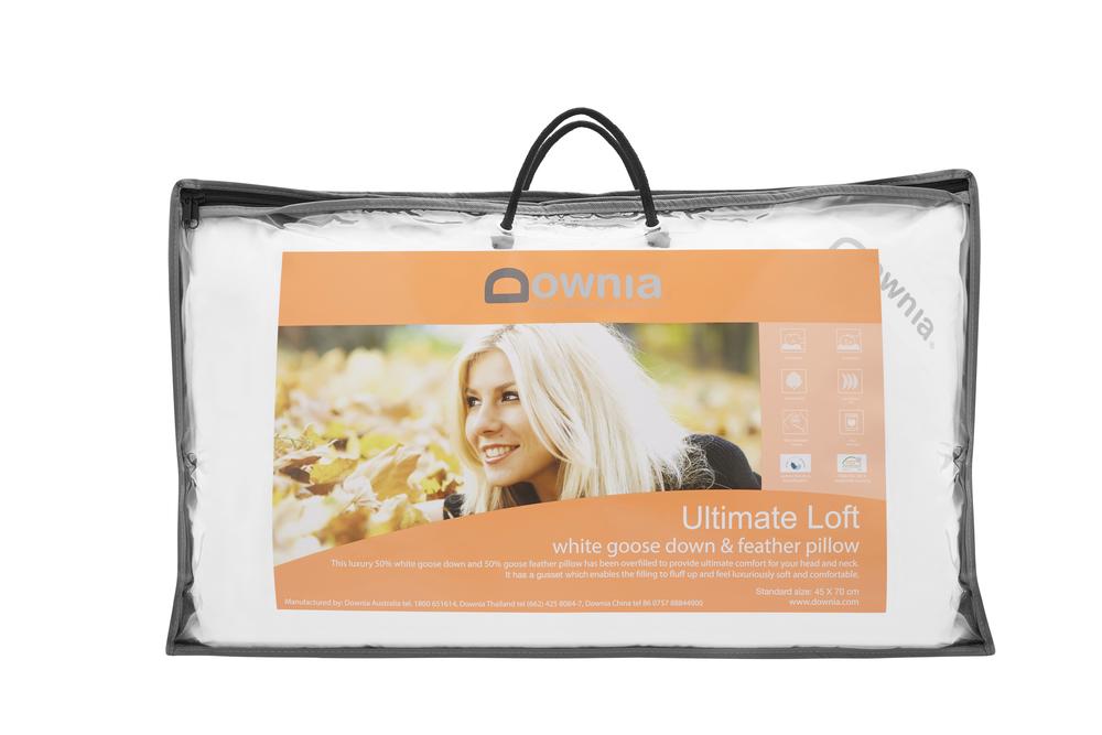 Ultimate Loft Goose Down & Feather Pillow - Standard, 9313616497616