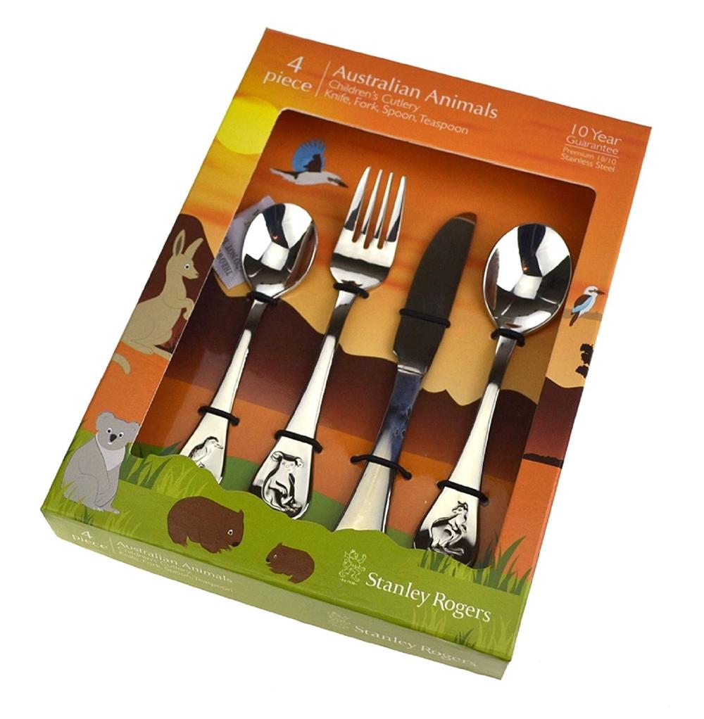 Stanley Rogers Children's Cutlery Australian Animals Set, 4 Piece | Buy ...