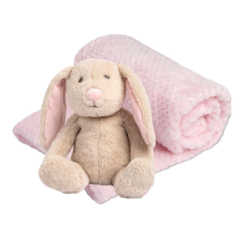 The Little Linen Company Plush Toy + Blanket Set (Ballerina Bunny