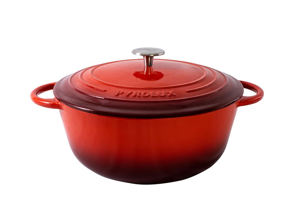 Pyrochef Cast Iron Casserole (Red), 9313803117884