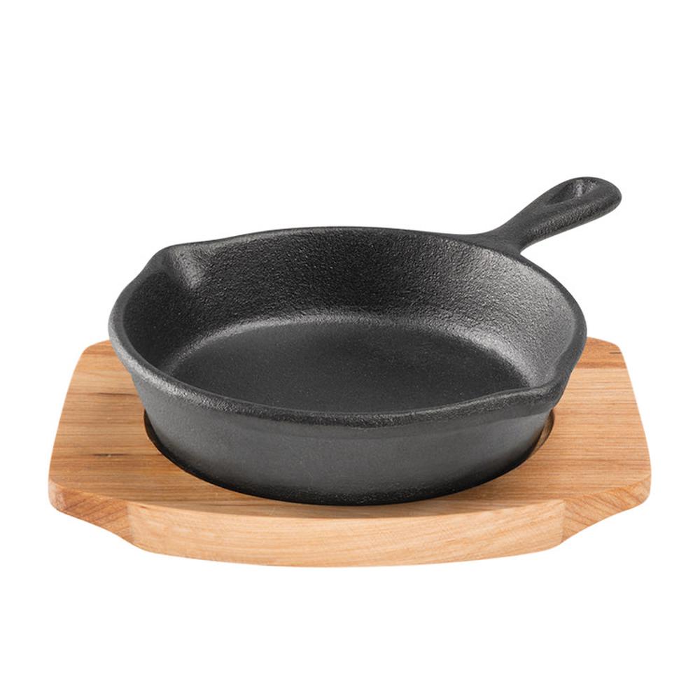 Pyrocast Skillet With Maple Tray 10cm, 9313803118508