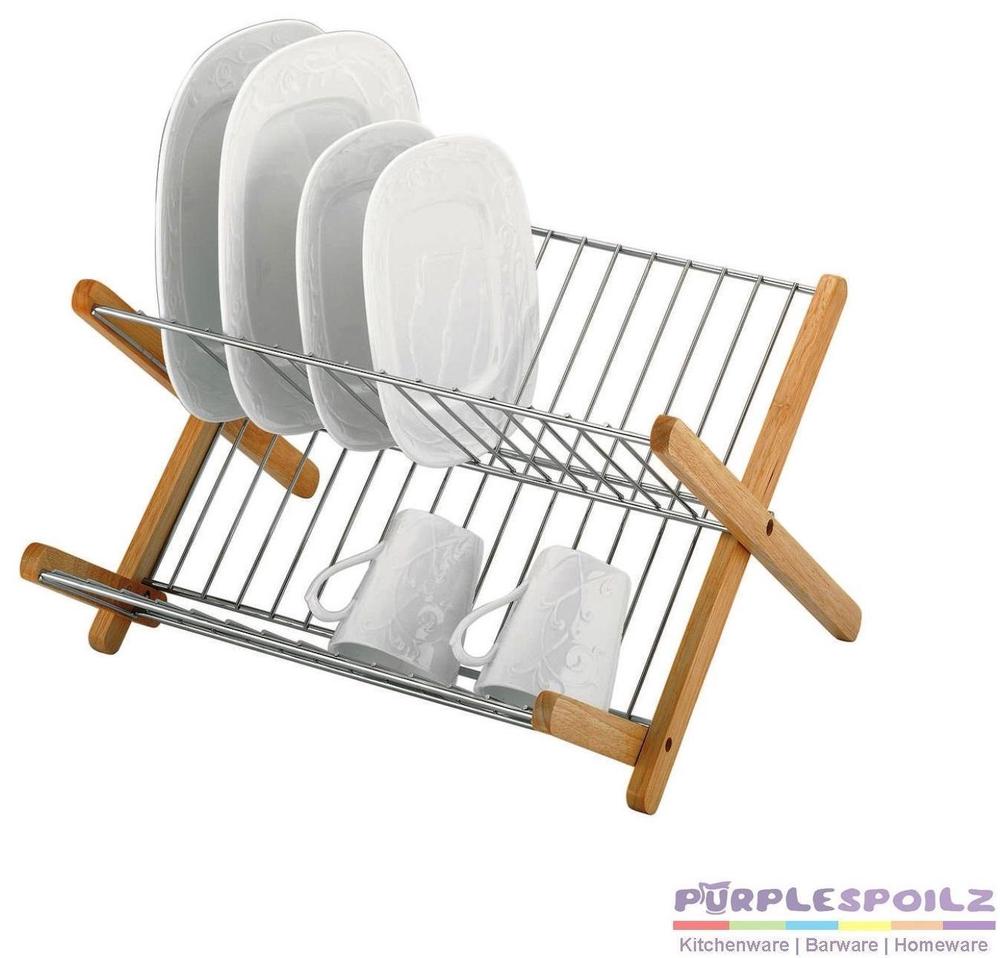 Avanti Monterey Chromed Steel & Timber Dish Rack | Buy online at The Nile