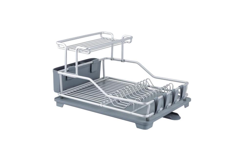 Bravo Aluminium Dish Rack With Draining Tray, 2 Tier, 9313803133198
