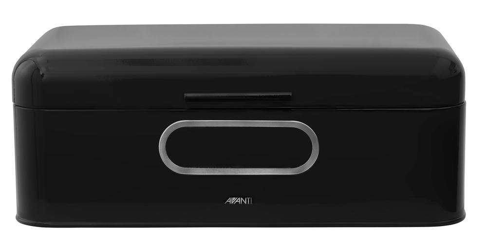 Retro Bread Bin with Window (Black), 9313803133235