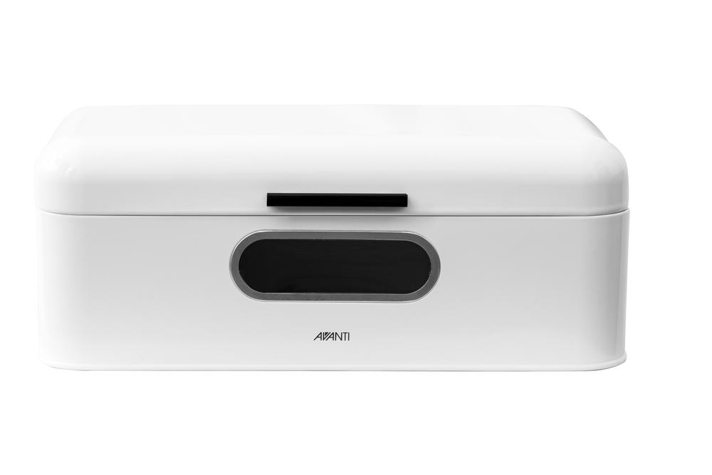 Retro Bread Bin with Window (White), 9313803133259