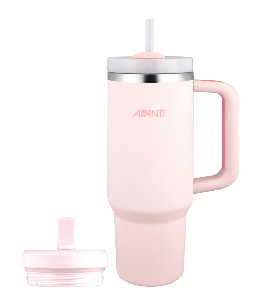 HydroQuench Insulated Tumbler with Two Lids (Blush Pink), 9313803140851