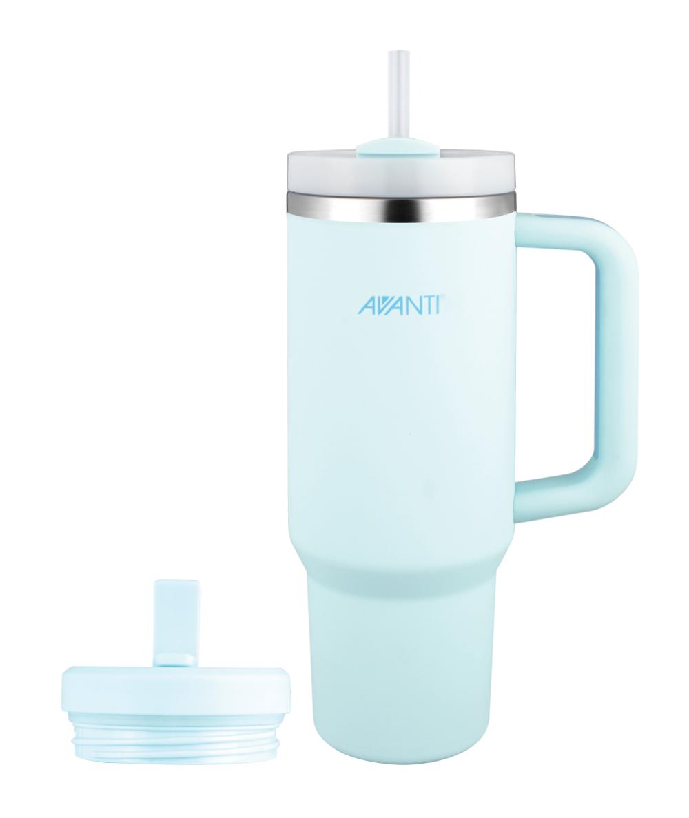 HydroQuench Insulated Tumbler with Two Lids (Sea Breeze Blue), 9313803140882