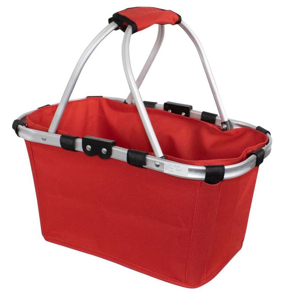 Two Handle Foldable Carry Basket (Red), 9313803141612