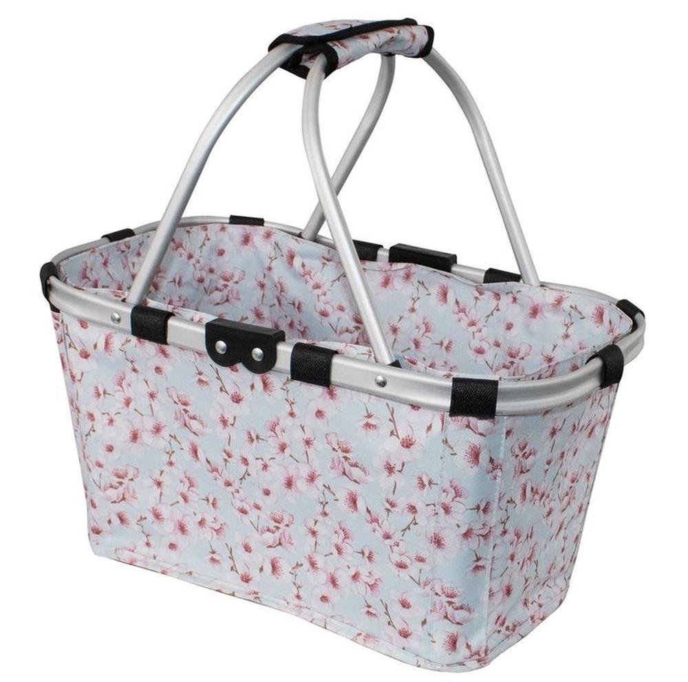 Two Handle Foldable Carry Basket (Blossoms), 9313803141636