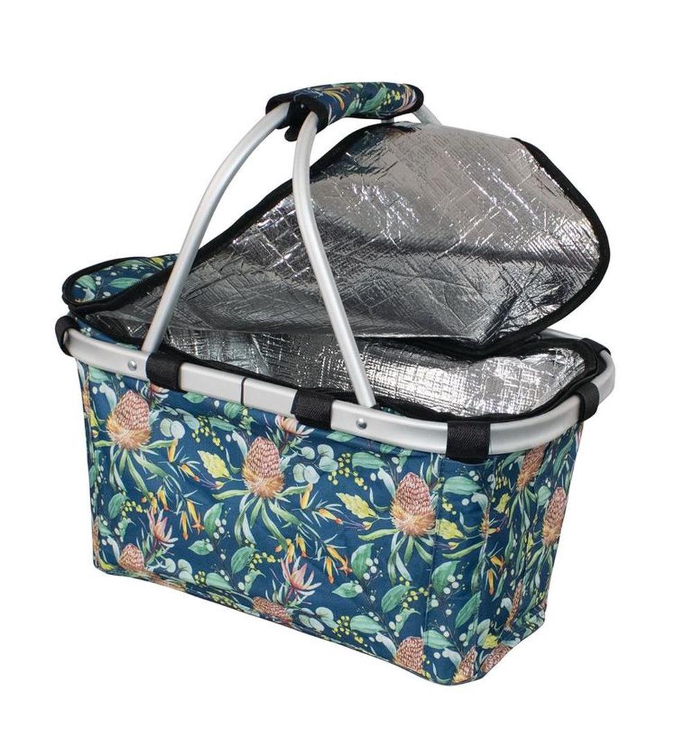 Two Handle Insulated Carry Basket with Zip Lid (Natives), 9313803141650