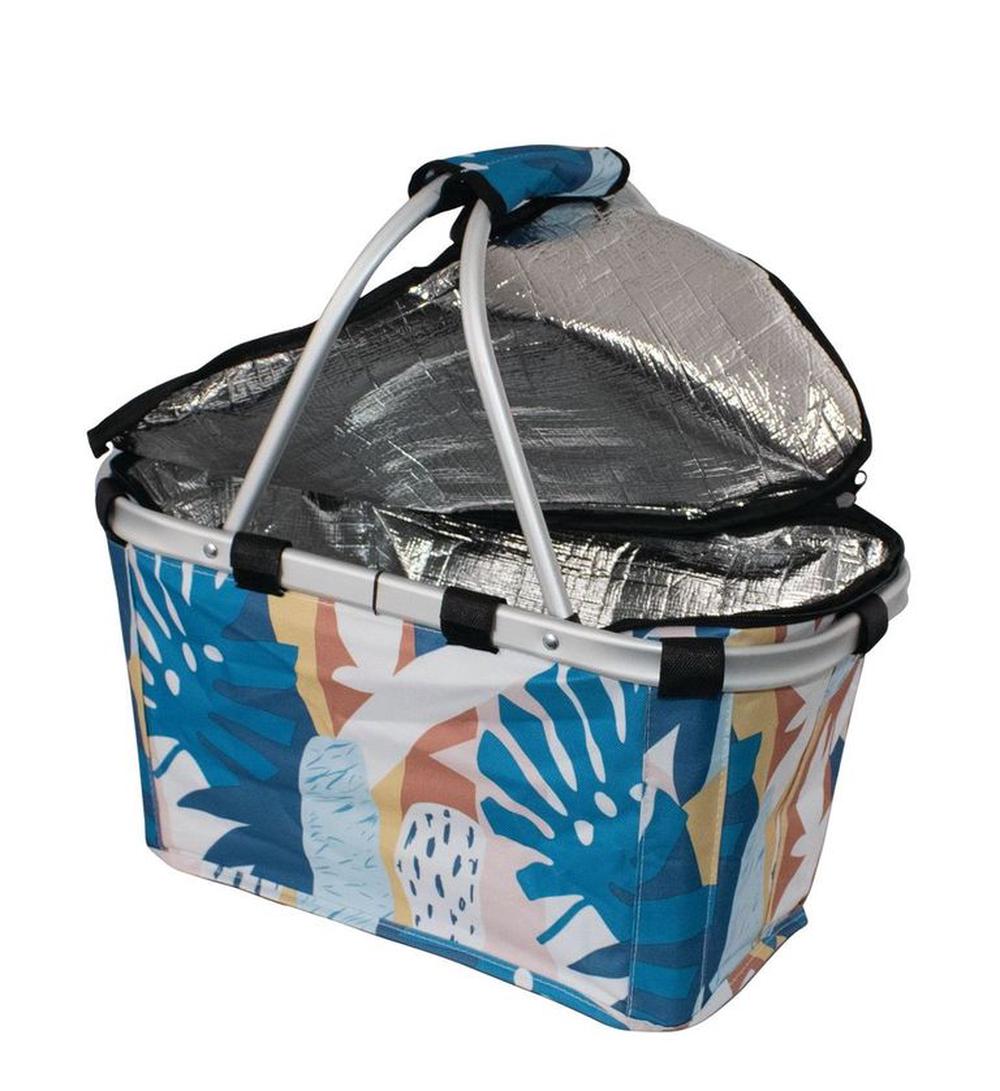 Two Handle Insulated Carry Basket with Zip Lid (Abstract), 9313803141674