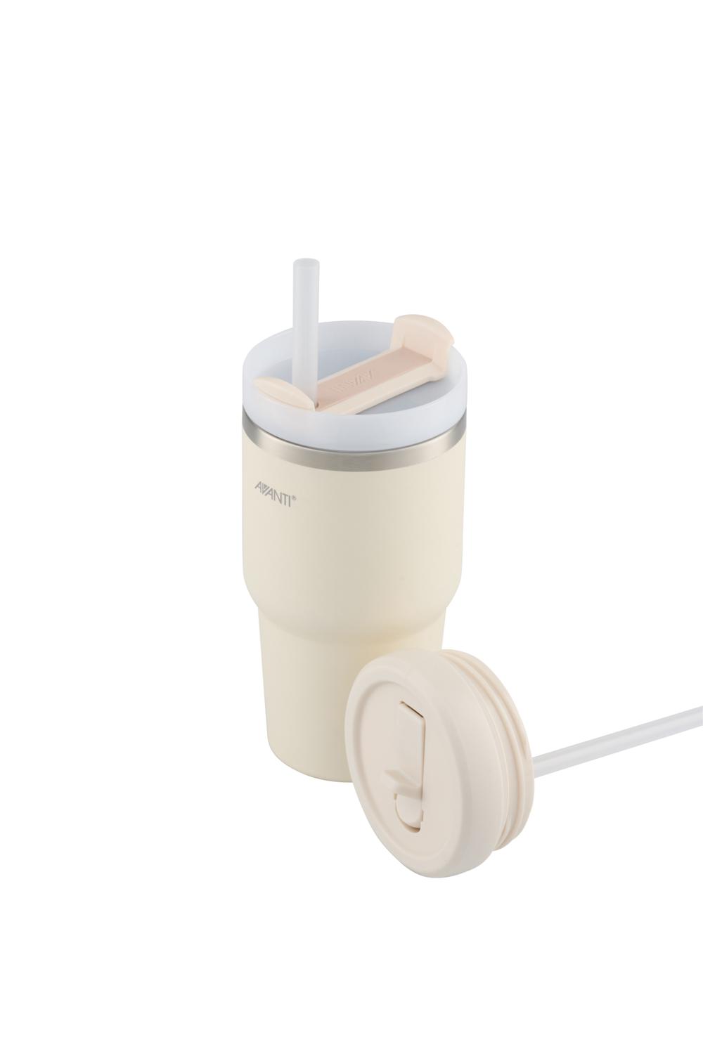 Avanti HydroQuench Insulated Smoothie Tumbler With Two Lids (Sand Dune) - 550mL, 9313803143715