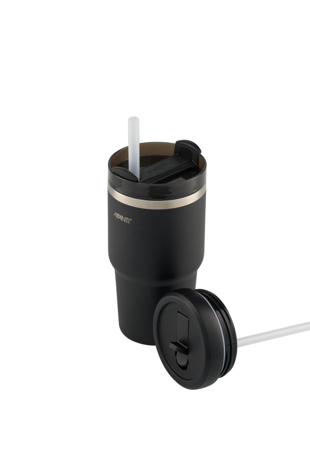 Avanti HydroQuench Insulated Smoothie Tumbler With Two Lids (Black) - 550mL, 9313803143777