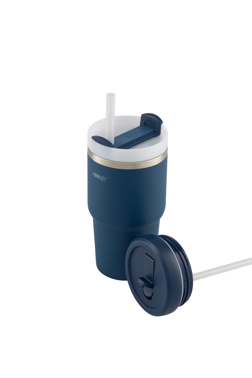 Avanti HydroQuench Insulated Smoothie Tumbler With Two Lids (Navy) - 550mL, 9313803143784