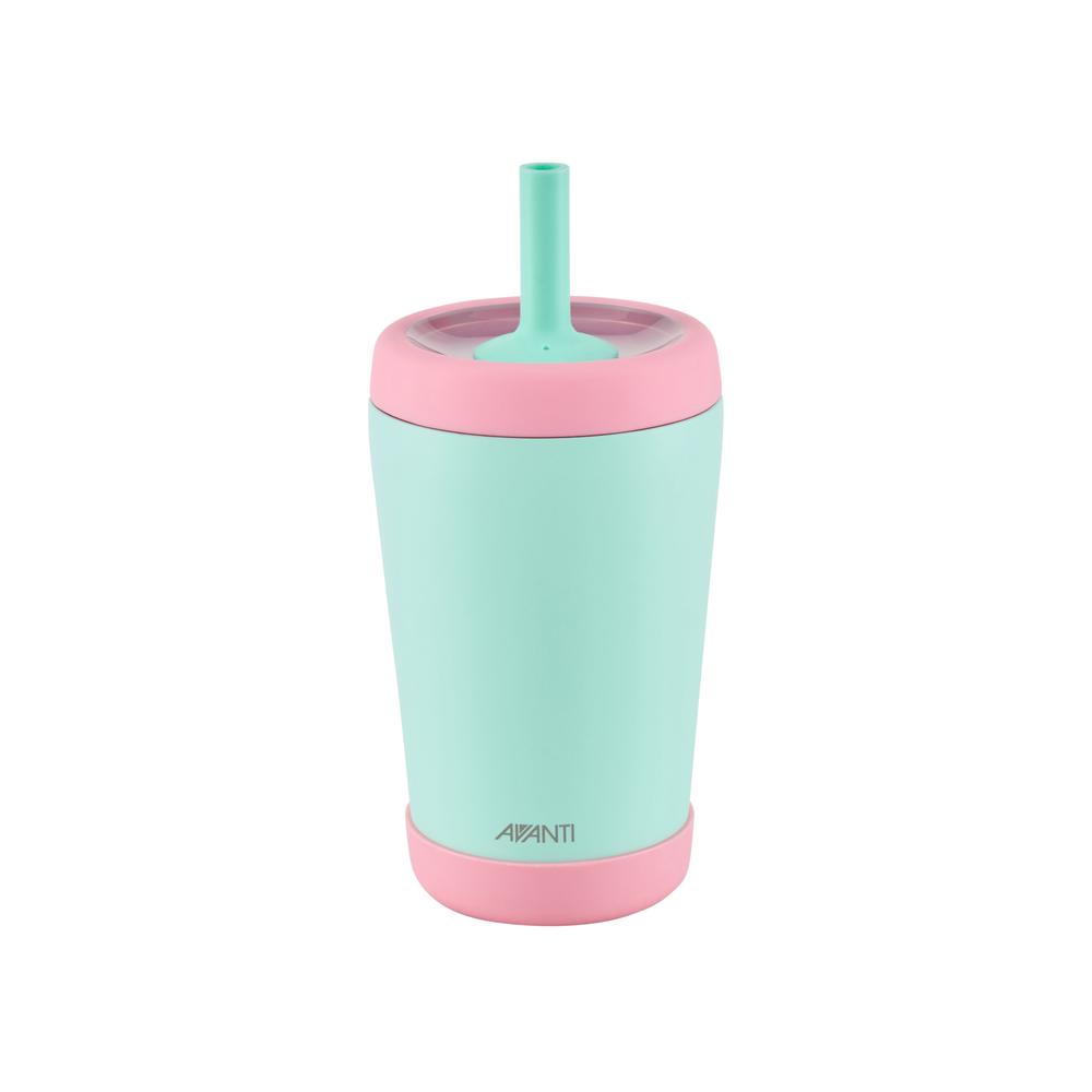 Avanti YumYum Insulated Tumbler with Silicone Straw and Bumper (Blue/Pink) - 350mL, 9313803145115