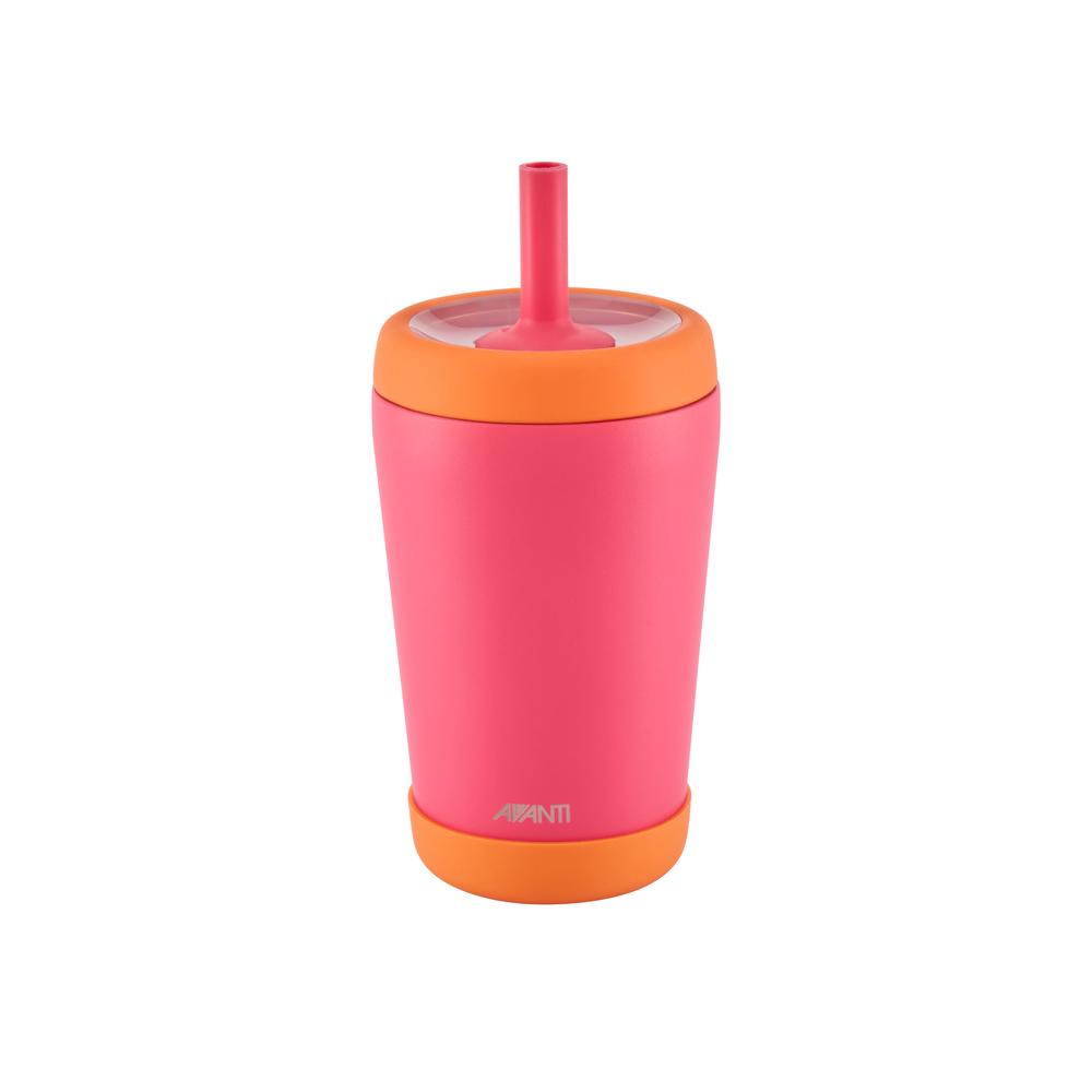 Avanti YumYum Insulated Tumbler with Silicone Straw and Bumper (Watermelon/Orange) - 350mL, 9313803145122