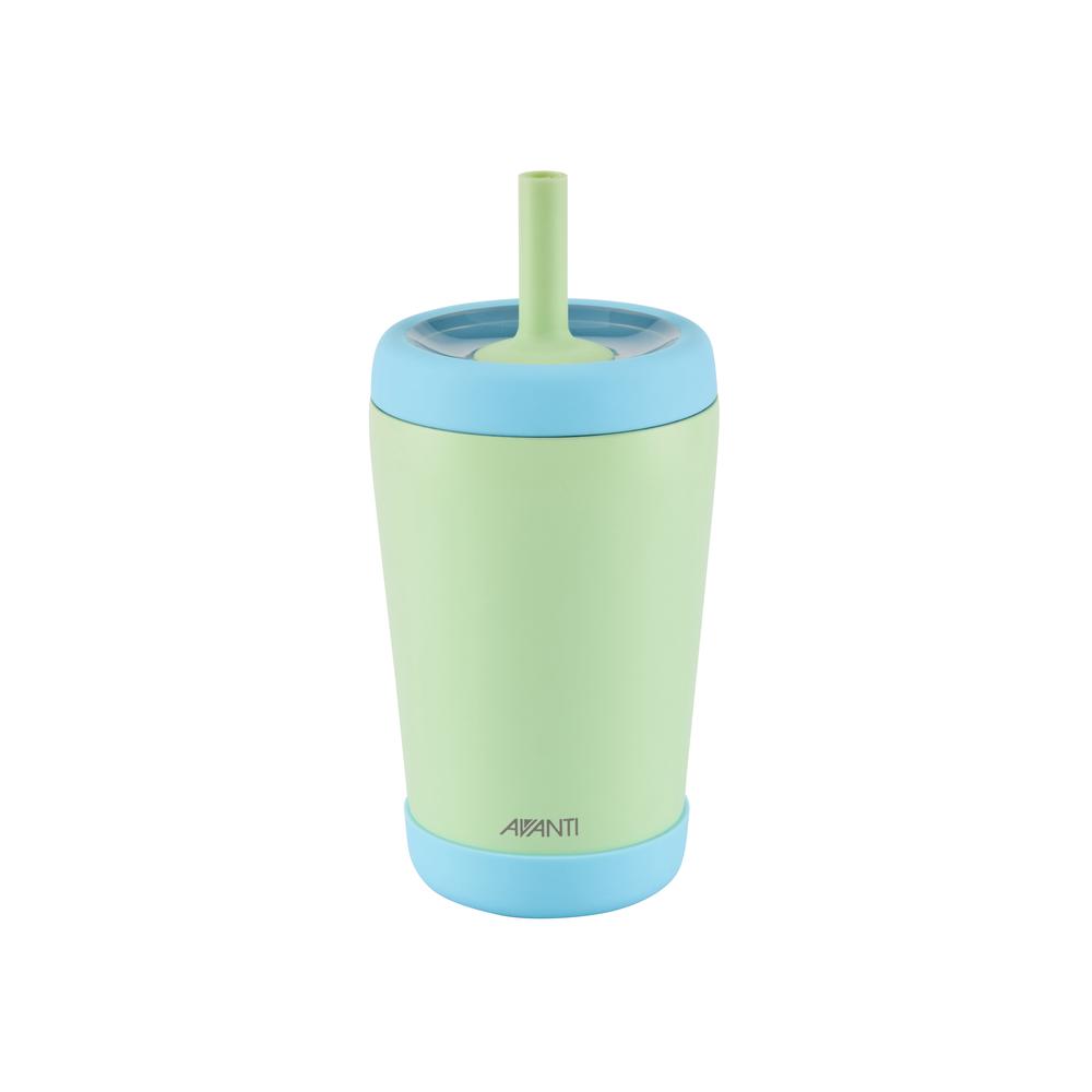 Avanti YumYum Insulated Tumbler with Silicone Straw and Bumper (Green/Blue) - 350mL, 9313803145146