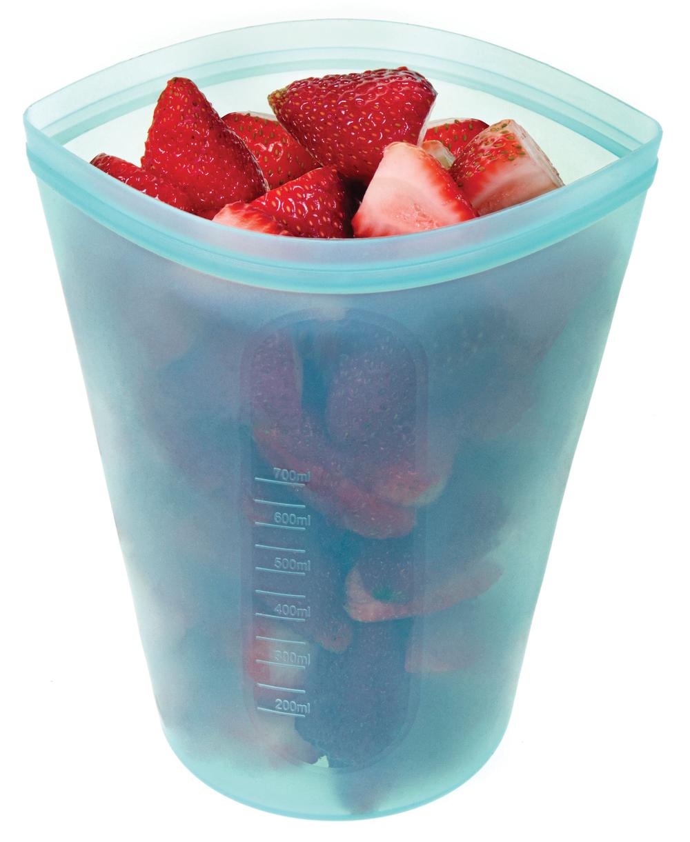 Pinch & Lock Silicone Reusable Bags (Blue), 9313803147829
