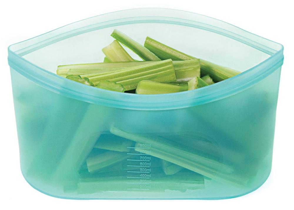Pinch & Lock Silicone Reusable Bags (Blue), 9313803147874