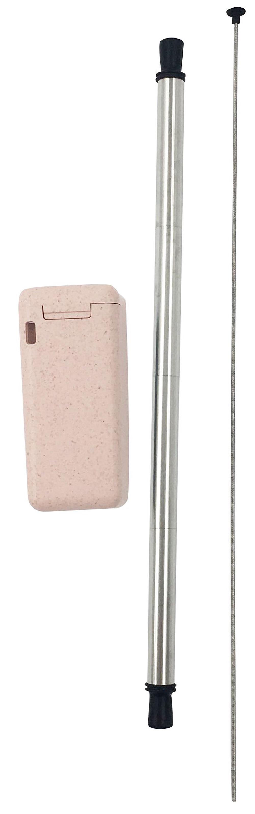 Avanti Collapsible Stainless Steel Straw With Cleaning Brush (Pink) by Avanti - ISBN: 9313803149069
