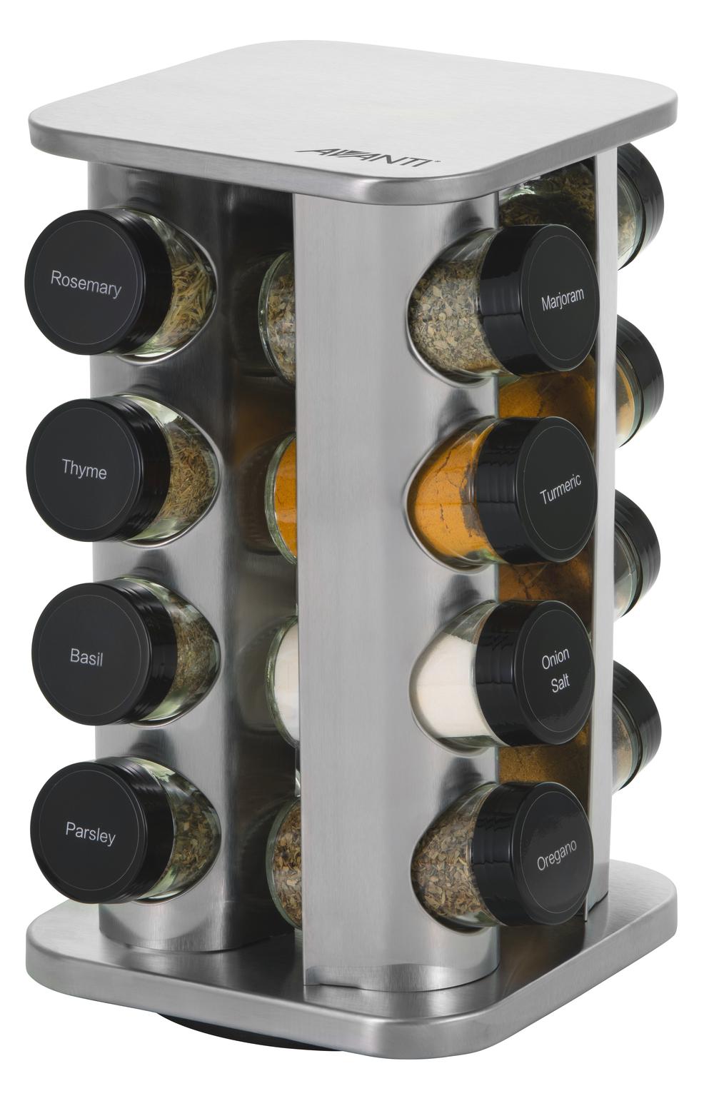 Avanti Revolving Herb & Spice Rack Set, 16 Jars Buy online at The Nile