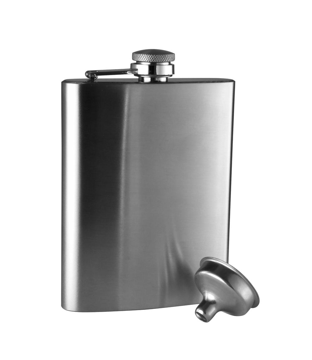 Classic Satin Hip Flask With Funnel - 236mL, 9313803152670