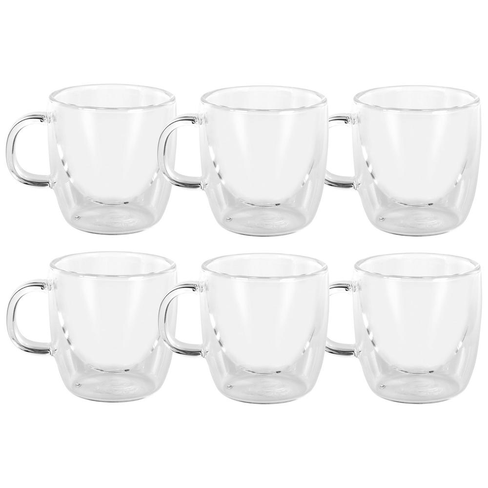 Caffe Manico Double Wall Glass, Set of 6 - 250mL, 9313803154131