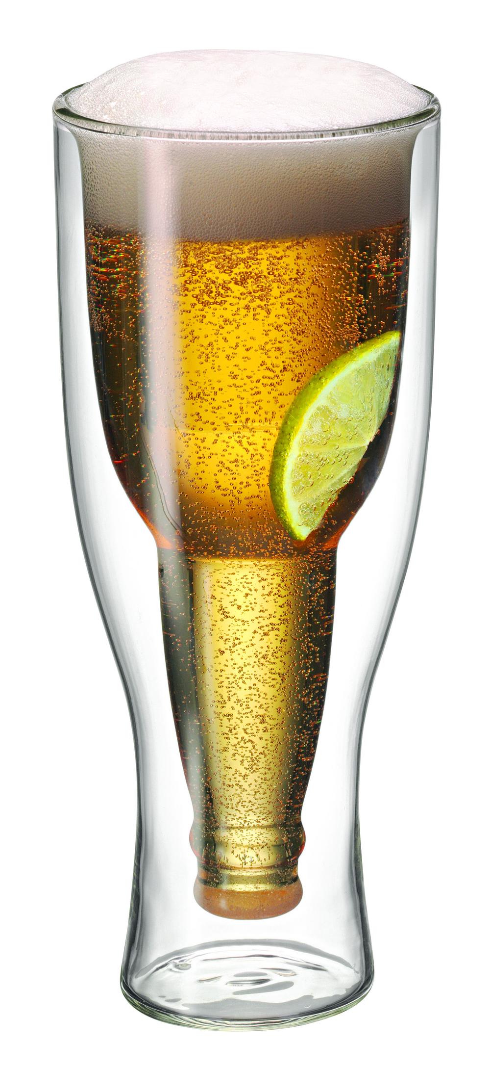 Top Up Twin Wall Beer Glass 400ml, 9313803154544