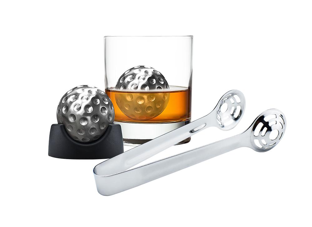Ice Golf Ball Set With Tongs Trays and Velvet Pouch, 9313803164253