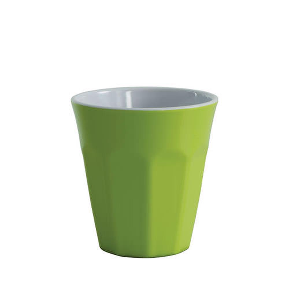 Serroni Cafe Melamine Two Tone Cup Lime Green 275ml, 9313803167469