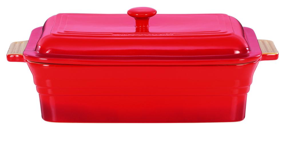 La Cuisson Rectangular Dish with Lid (Inferno Red), 9313803192515