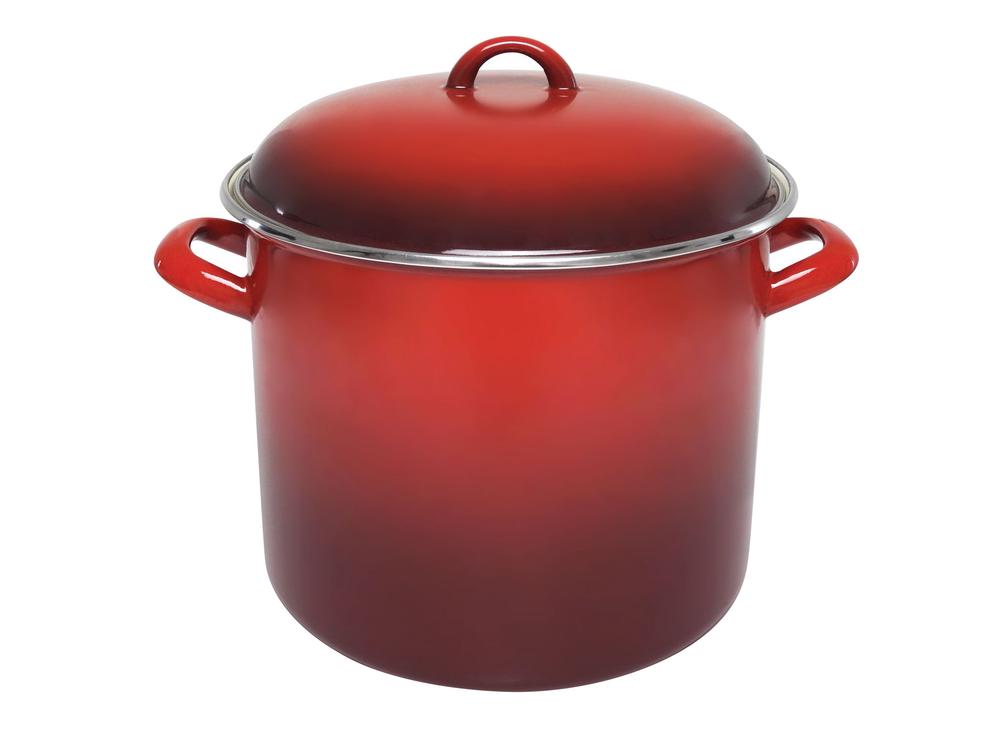 Enamel Stock Pot (Red), 9313803196605
