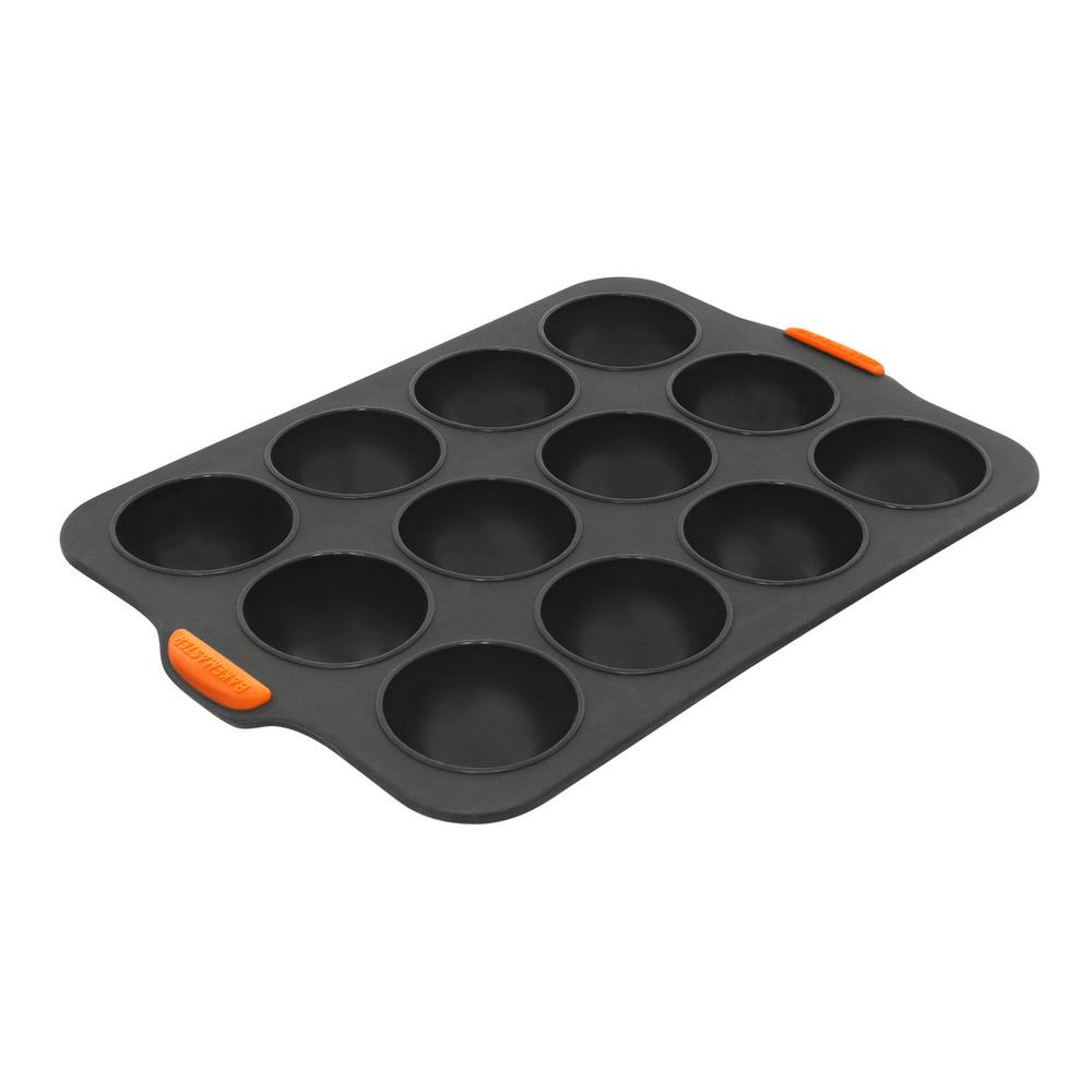 Silicone 12 Cup Dome Tray (Grey) - 35.5x24.5cm, 9313803401327