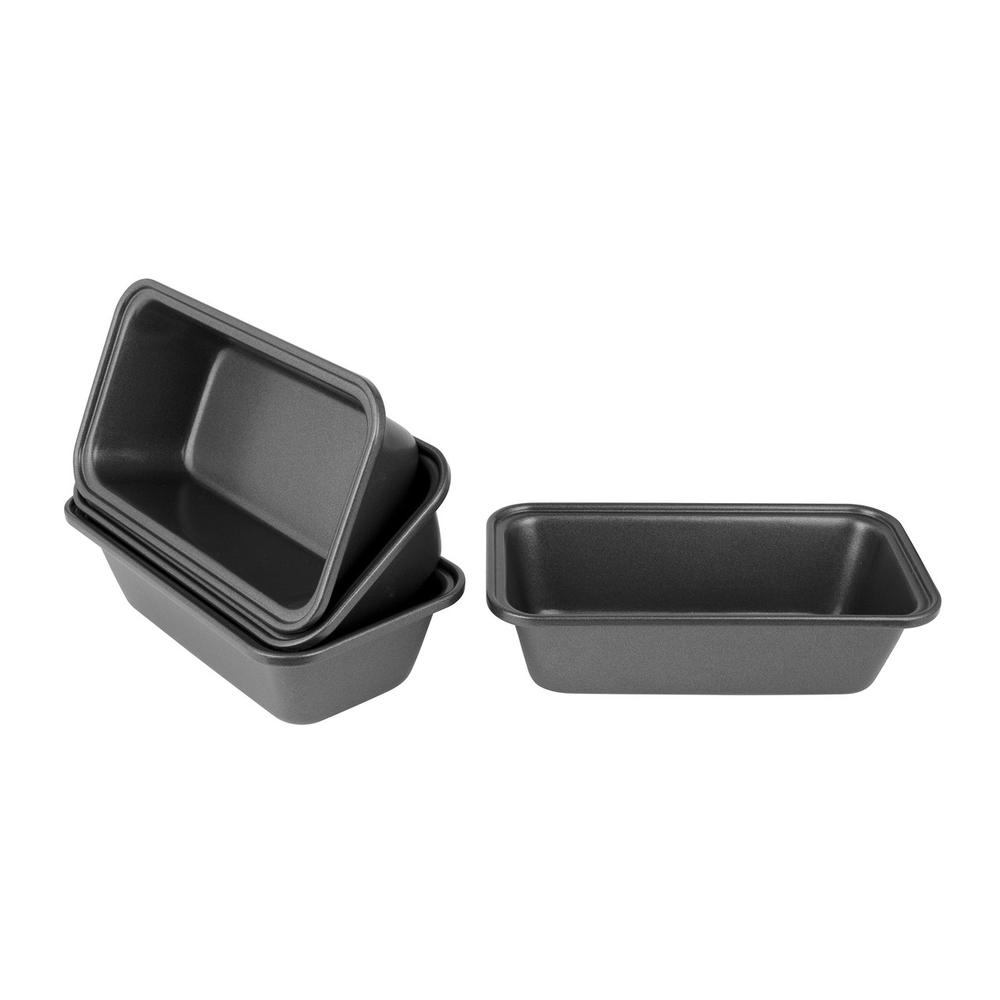 Bakemaster Non-Stick Mini Loaf Pan, Set of 4 - 15x8.5x4.5cm, 9313803401792