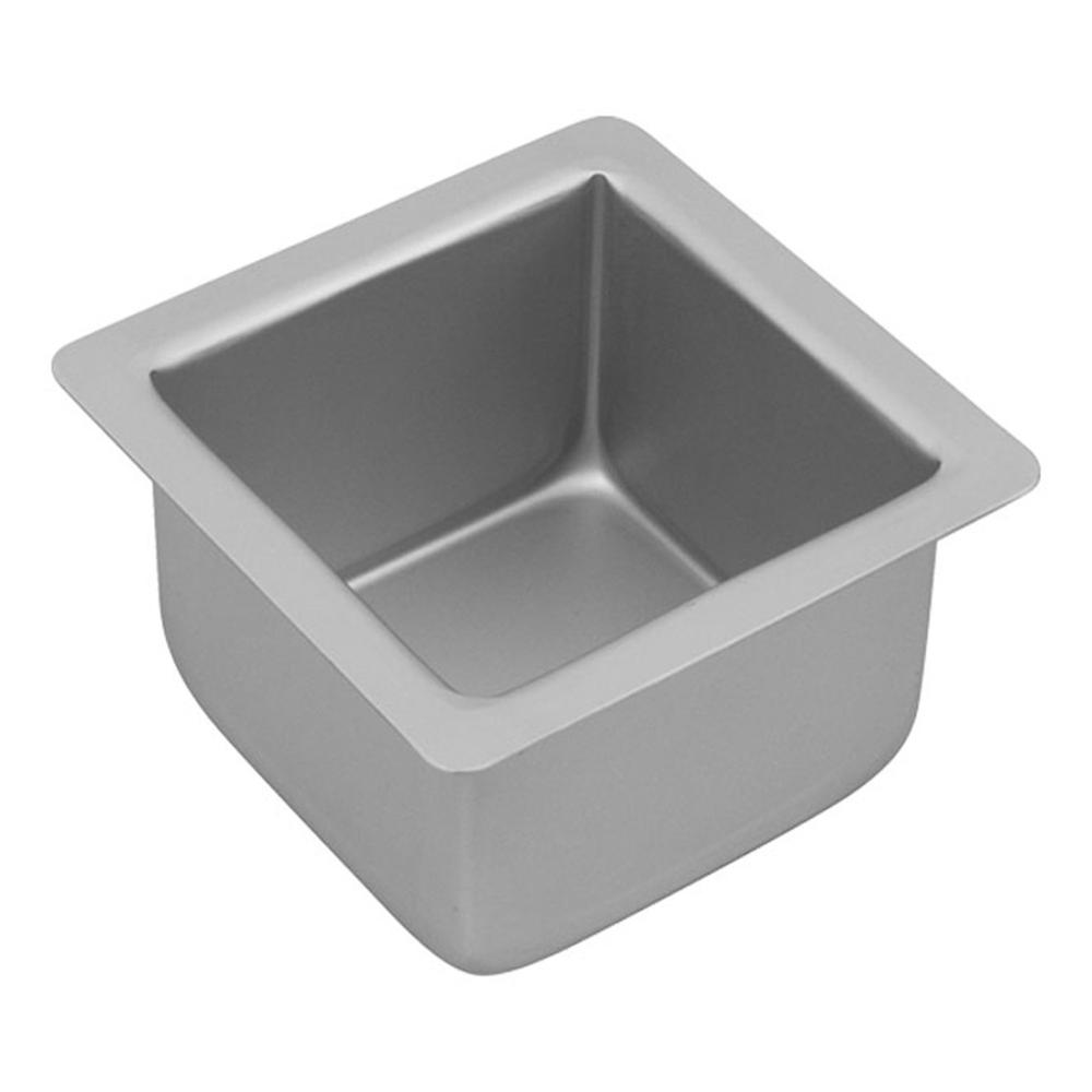 Bakemaster Anodised Square Cake Pan (Silver) - 10x7.5cm, 9313803402225