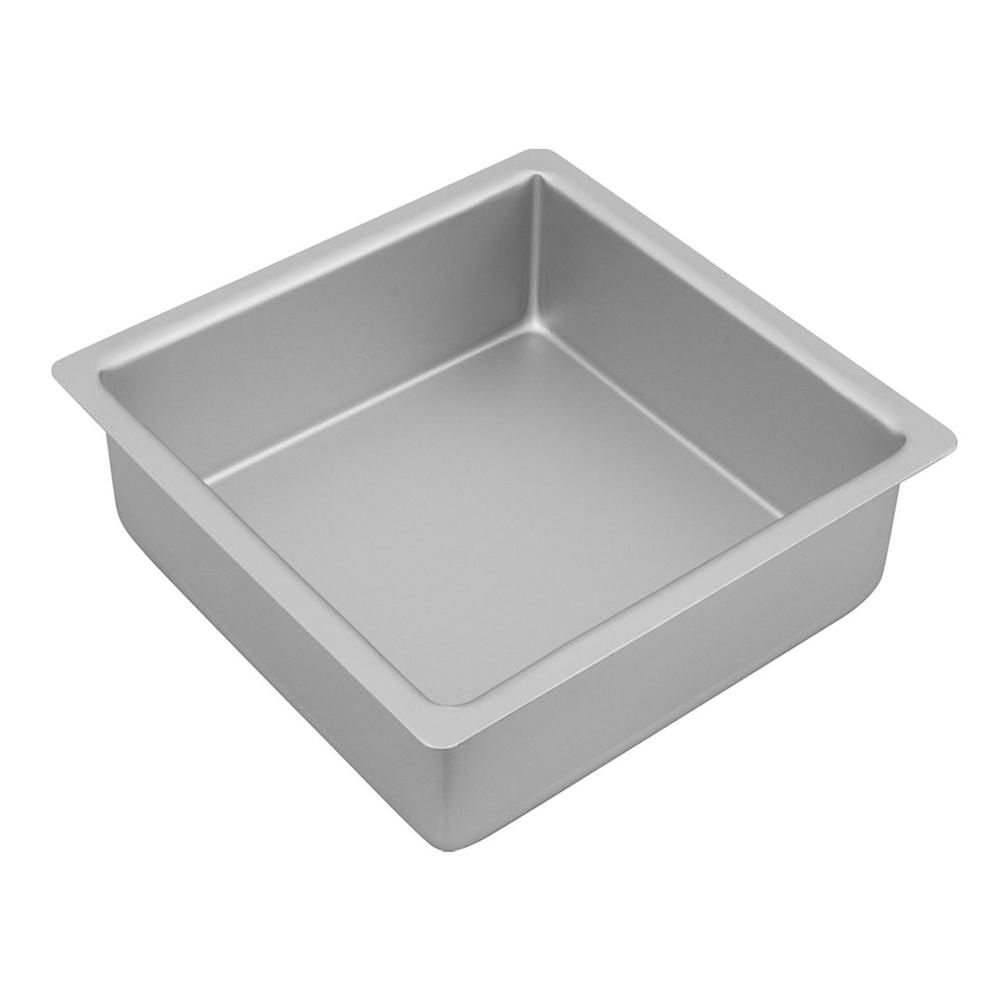 Bakemaster Anodised Square Cake Pan (Silver) - 20x7.5cm, 9313803402263